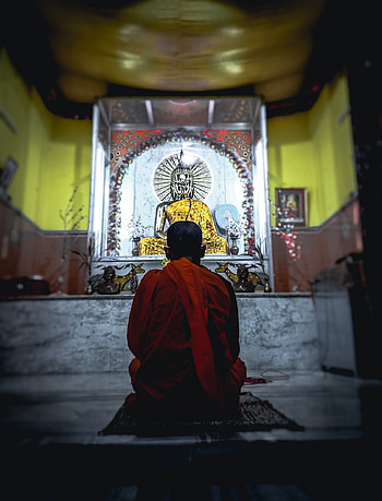 Buddhist monk, buddha, peace, silance, life HD phone wallpaper