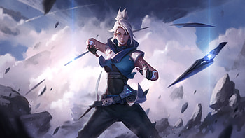 Valorant game, character Jett, fanart HD wallpaper