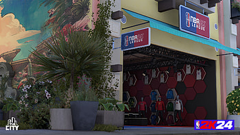 NBA 24 - Virtual City Basketball Store Scene, video game, NBA 24 HD wallpaper