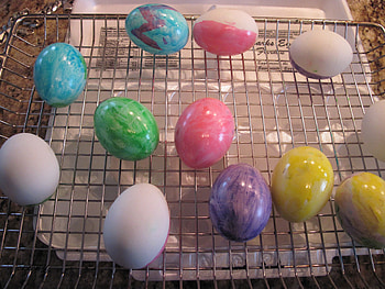 Easter Eggs in colors, blue, pink, white, graphy, yellow, eggs HD wallpaper