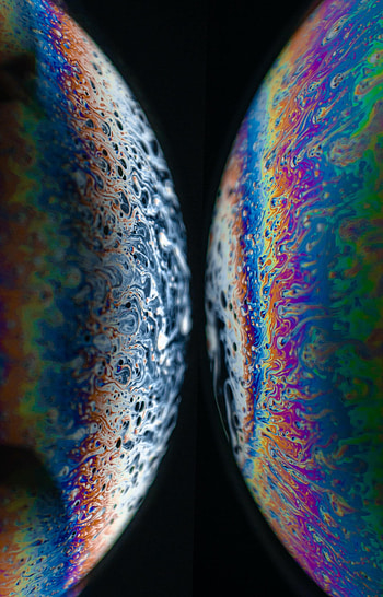 Abstract, Reflection, Divorces, Paint, Liquid, Ball HD phone wallpaper