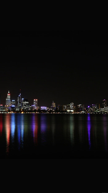 11 , Dark city night, Skyline architecture, River view HD phone wallpaper