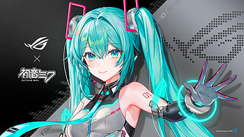 ROG x Hatsune Miku — Gamer, video game, Hatsune Miku, Asus ROG, gamer HD wallpaper