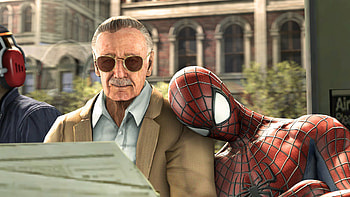 Stan Lee And Spiderman, stan-lee, spiderman, superheroes, artwork, deviantart HD wallpaper