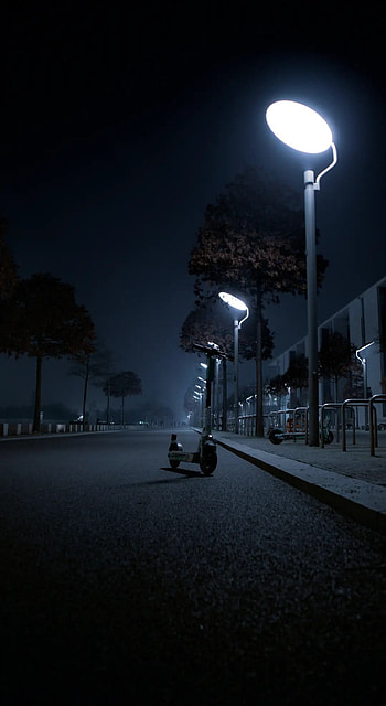 Midnight Street, sky, night HD phone wallpaper