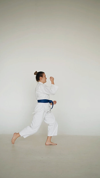 Blue belt, Karate HD phone wallpaper