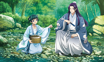 The Apothecary Diaries: Maomao & Jinshi in Tranquil U Scene, Anime, The Apothecary Diaries, Maomao (The Apothecary Diaries), Jinshi (The Apothecary Diaries) HD wallpaper