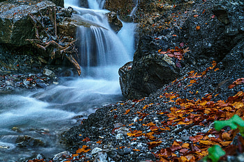 Waterfall Forest Ultra , waterfall, forest, nature HD wallpaper