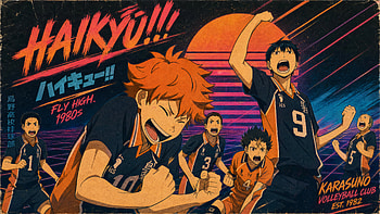 Haikyū!! — Karasuno Retro Victory, Anime, Volleyball HD wallpaper