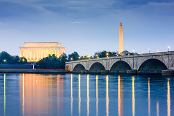 Arlington Memorial Bridge, Washington DC Skyline HD wallpaper