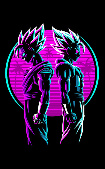Goku & Vegeta Neon Duel – Dragon Ball Z Anime , Vegeta (Dragon Ball), Goku, Anime, Dragon Ball Z, Goku & Vegeta HD phone wallpaper