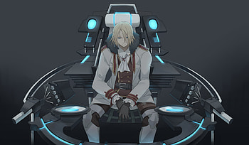 Future machine, anime, original, technology, futuristic, male HD wallpaper