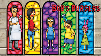 Bob's Burgers Family - Colorful Stained Glass Style, TV Show, bob's burgers, bob belcher, gene belcher, louise belcher HD wallpaper