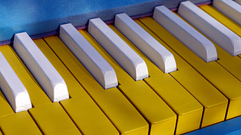 yellow piano keys, vibrant music, , uplifting vibes HD wallpaper