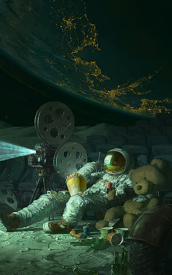 Live and Love, Sci Fi, astronaut HD phone wallpaper