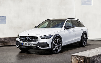 2022, Mercedes-Benz C-Class All-Terrain, , front view, white C-Class All-Terrain 2022, white station wagon, German cars, Mercedes HD wallpaper