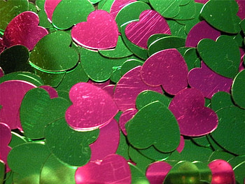 Big Hearts, hearts, purple, big, green HD wallpaper
