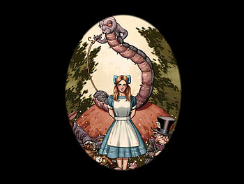 Alice, comic, wonderland, fantasy HD wallpaper