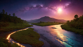 Dreamy Landscape , landscape, sky, morning, nature, dreamy HD wallpaper