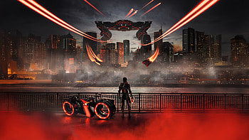 TRON: Ares — : Neon Siege HD wallpaper