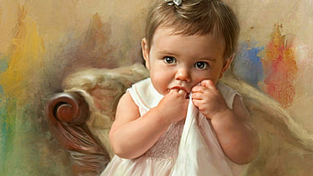 Baby, beautiful, amazing, painting HD wallpaper