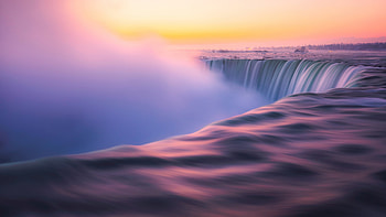 Sunrise At Niagra Falls , niagara-falls, canada, nature, waterfall HD wallpaper