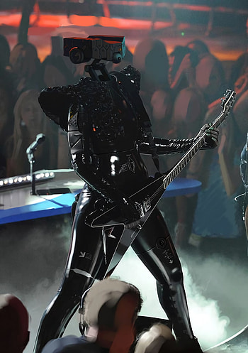 Guitar, Art, Robot, Future HD phone wallpaper