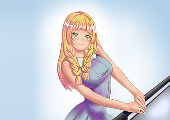 Beautiful, Lillie, Pokemon, artwork HD wallpaper