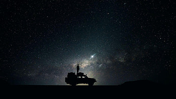 Night Sky, Star, jeep, Night, Sky HD wallpaper