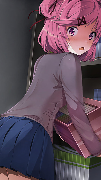 Natsuki (Doki Doki Literature Club!), Natsuki (Doki Doki Literature Club!), video game, Doki Doki Literature Club! HD phone wallpaper
