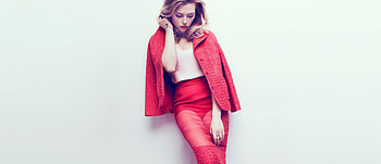 Sexy, Scarlett Johansson, red outfit HD wallpaper