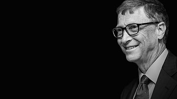 Monochrome, Bill Gates HD wallpaper
