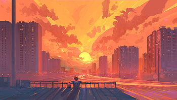 Me Time, alone, sunset, artist, artwork, digital-art HD wallpaper