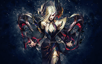 Coven Morgana, , gray neon lights, League of Legends, MOBA, artwork, Coven Morgana Skin, Coven Morgana Build, LoL, Coven Morgana League of Legends HD wallpaper