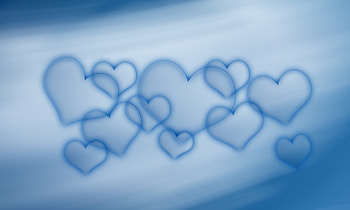 Blue, gradient, heart, abstract HD wallpaper