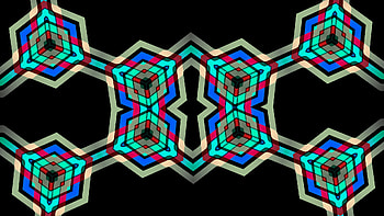 Square Kaleidoscope Pattern, shapes, Abstract, kaleidoscope HD wallpaper