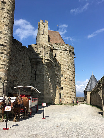 Carcassonne, Castle travel guidebook, Must visit attractions, Nearby recommendation HD phone wallpaper