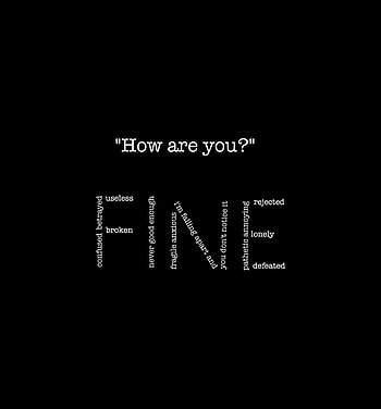 Deep Meaning Depression Black Quotes HD phone wallpaper