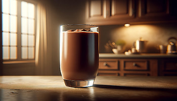 Delicious Chocolate Milk - Food, food, chocolate milk, kitchen, glass HD wallpaper