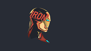 Headshot, superhero, marvel, iron man, art HD wallpaper