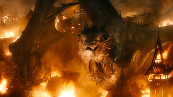 Lake-town, Smaug HD wallpaper