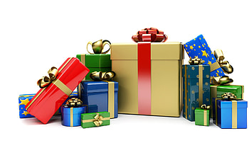 3d gift boxes, mountain of gifts, Christmas gifts, 3d boxes, Merry Christmas, Happy New Year, gift boxes on a white background HD wallpaper