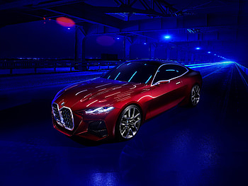 Shine, red BMW Concept 4, 2019 car HD wallpaper