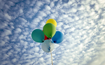 Nature, Sky, Clouds, Balls HD wallpaper