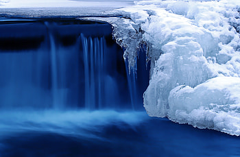 Winter, Nature, Rivers, Waterfall HD wallpaper