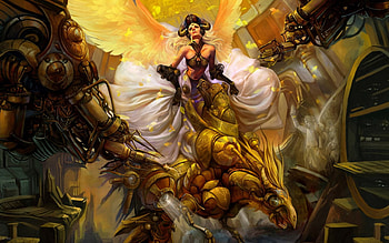 War angel, cg, fantasy, chen wei, angel, girl HD wallpaper