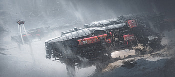 Ancient Yi wasteland science fiction-Concept setting of world view scene 31, Sci Fi, steam train, futuristic, concept art, mechanical HD wallpaper