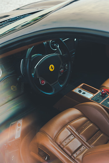 Ferrari, Cars, Car, Machine, Steering Wheel, Rudder, Salon, Leather HD phone wallpaper