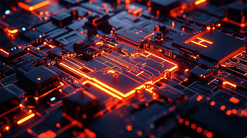 Glowing Microchip Circuit – Futuristic Tech Vibes, circuit, glow, technology HD wallpaper
