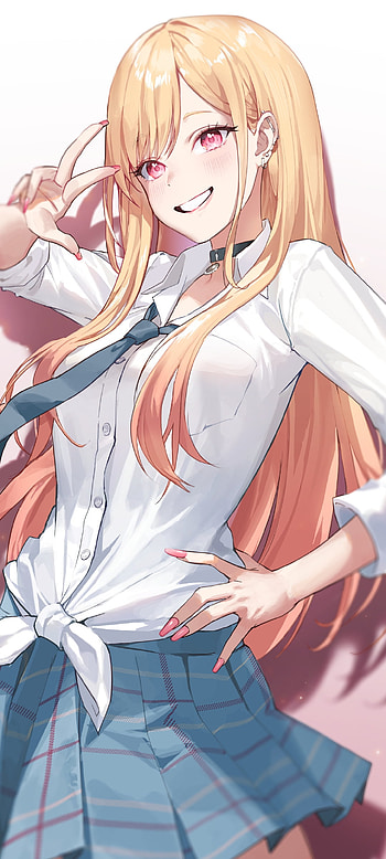 Anime girl, darling, Orang HD phone wallpaper